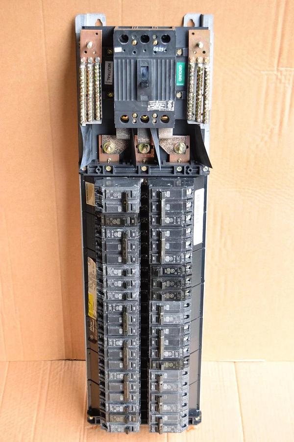 Used General Electric GE 225A  A-Series Panelboard Interior AQL3422ATX AXB4M9 3ph 4w