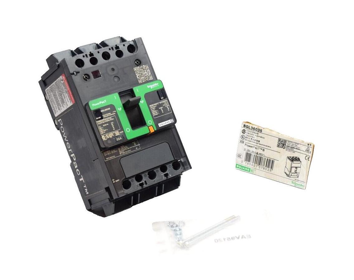 SQUARE D SCHNEIDER BGL36035 3P 35A 35 Amp A 480V PowerPacT B Circuit Breaker NEW