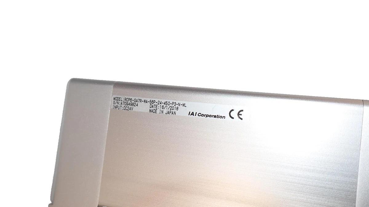 Used IAI Corporation RCP6-SA7R-WA-56P-24-450-P3-N-ML 24Vdc Cylinder With Cable