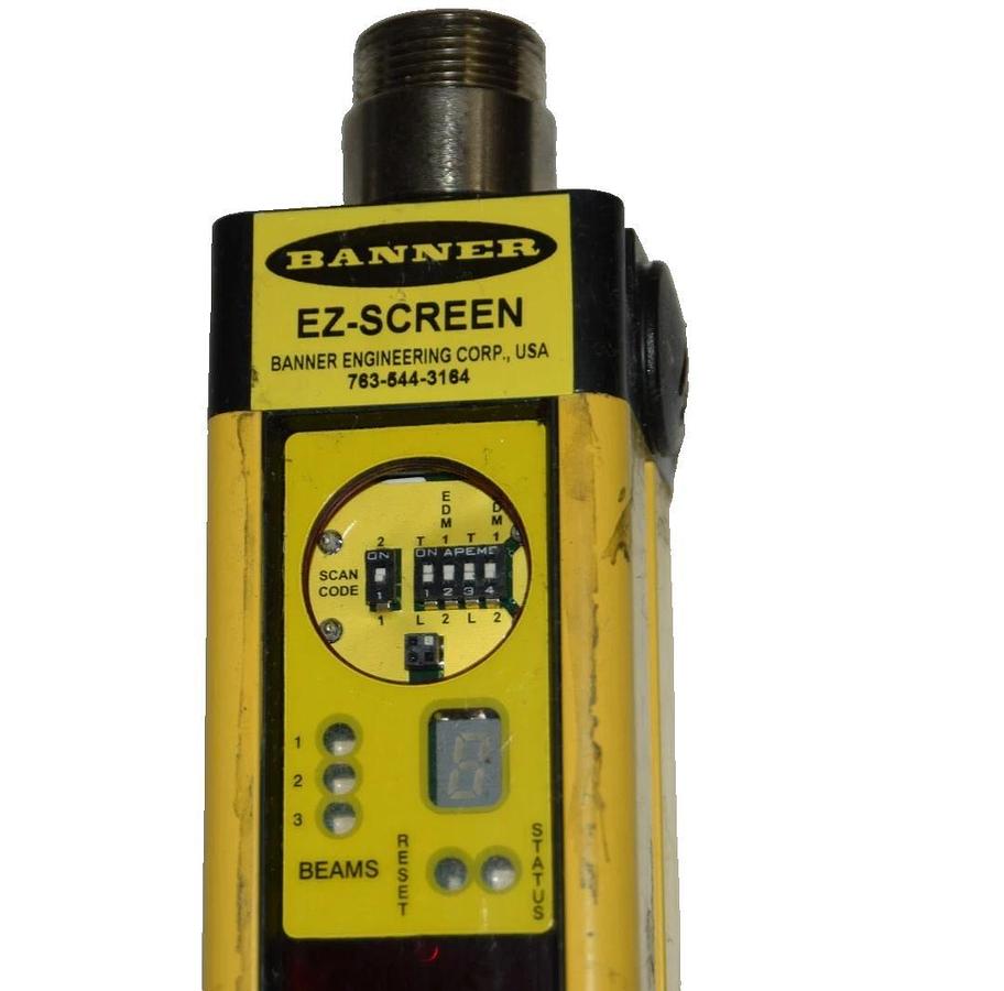 Used BANNER EZ-SCREEN Safety Light Curtain SGR3-400Q8 25mm 8-70m SGR3400Q8