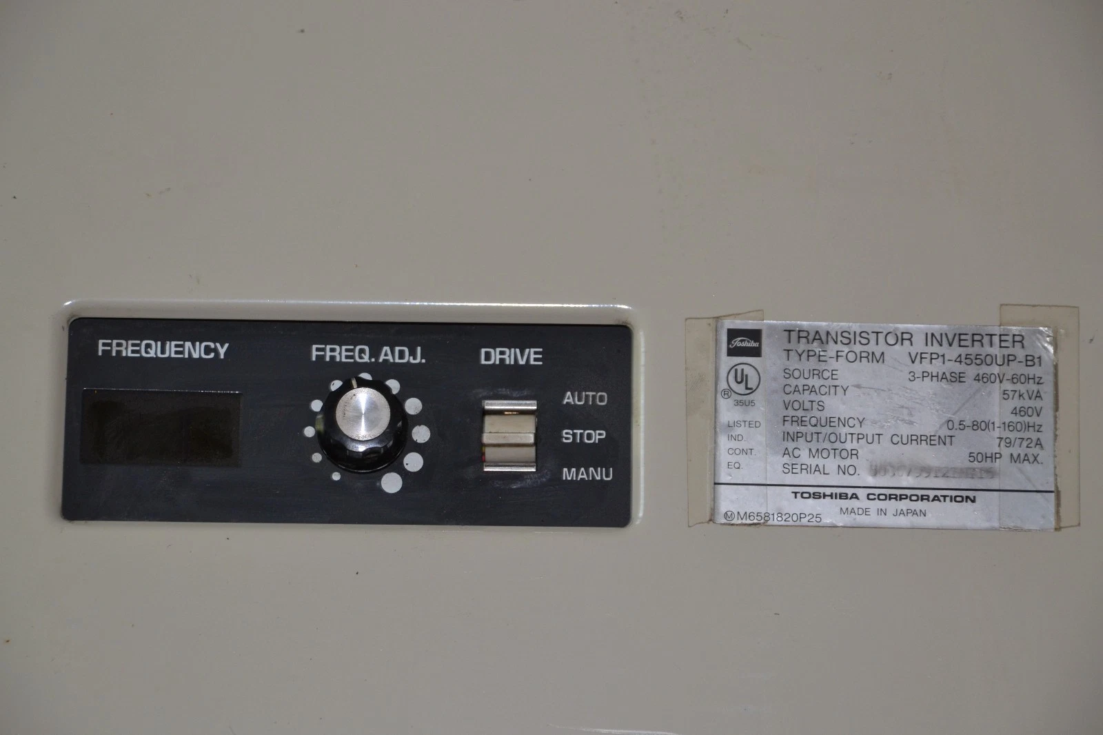 Refurbished Toshiba VFP1-4550UP-B1 Transister Inverter Drive  460V 50HP VFP14550UPB1