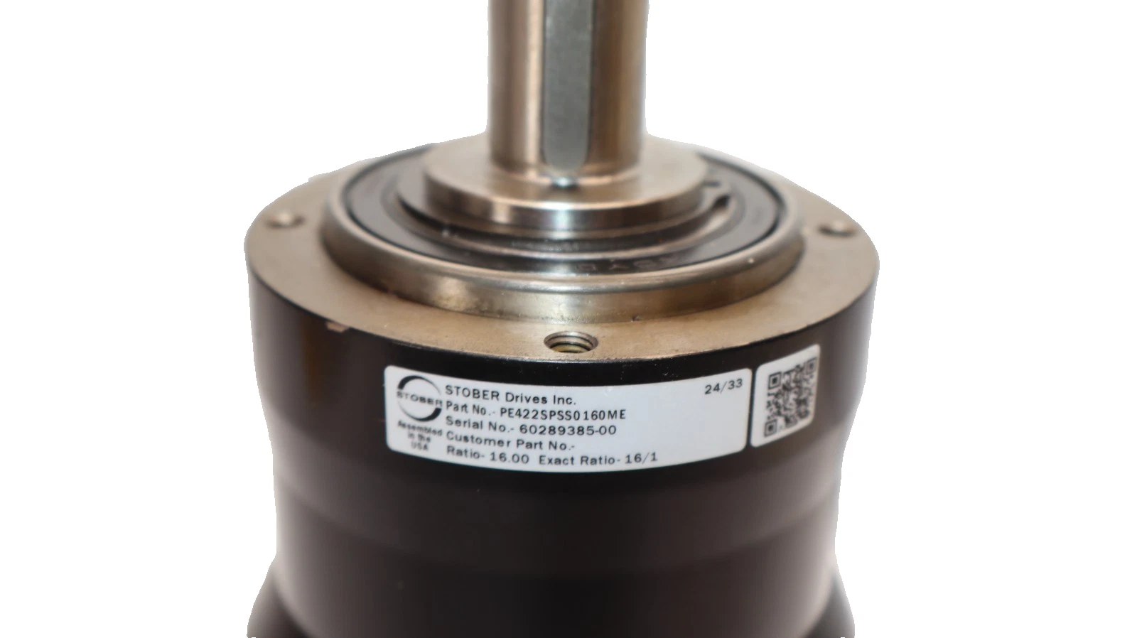 Stober Drives PE422SPSS0160ME 16:1 Ratio 3/4" bore 7/8" Shaft Gear Reducer (New)