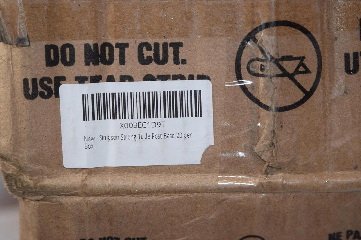 (NEW - Box of 20) SIMPSON ABA44Z 4x4 Metal Post Base