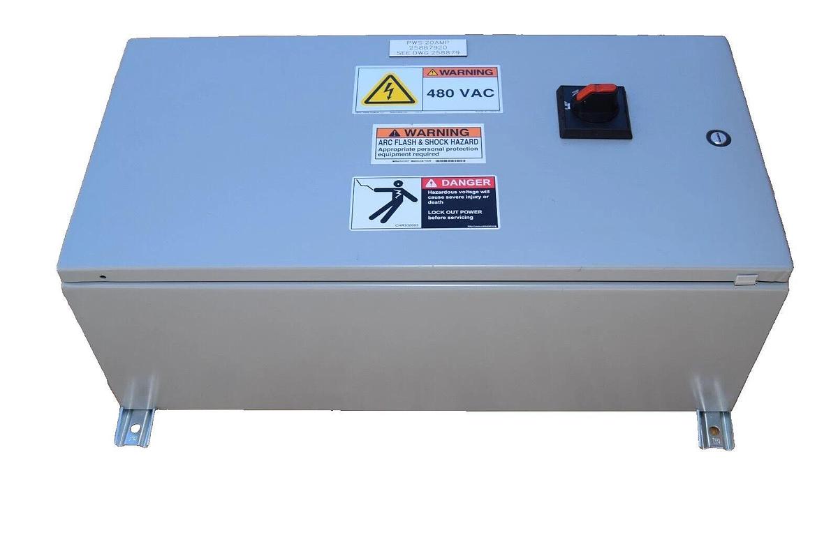 HOFFMAN CSD12248 Enclosure w/ 24v Power Supply 20A Disconnect 480v 3RV2711-1DD10