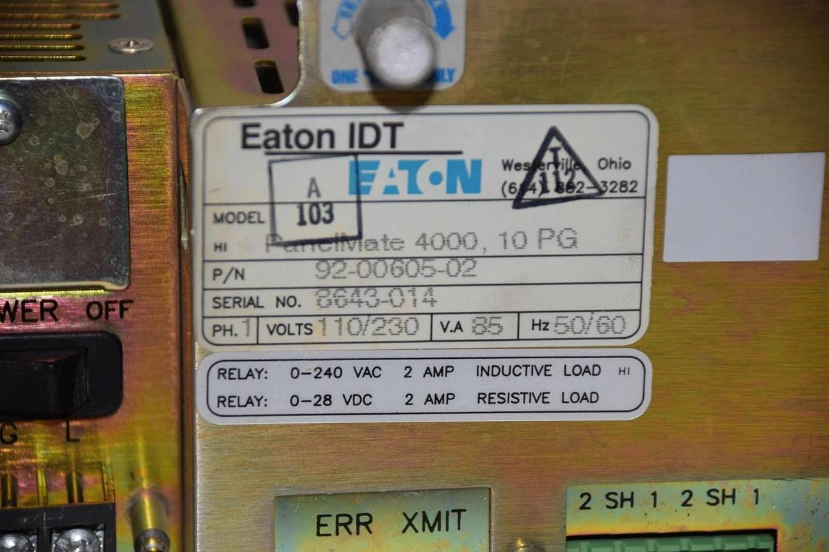 Used Eaton IDT PanelMate 4000 10PG Controller Power Module 92-00605-02 110/230v 1ph