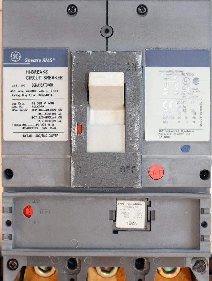 Used General Electric GE ASeries 400A Panelboard Panel AQF3424JBX 208y/120v 3ph 4w 42