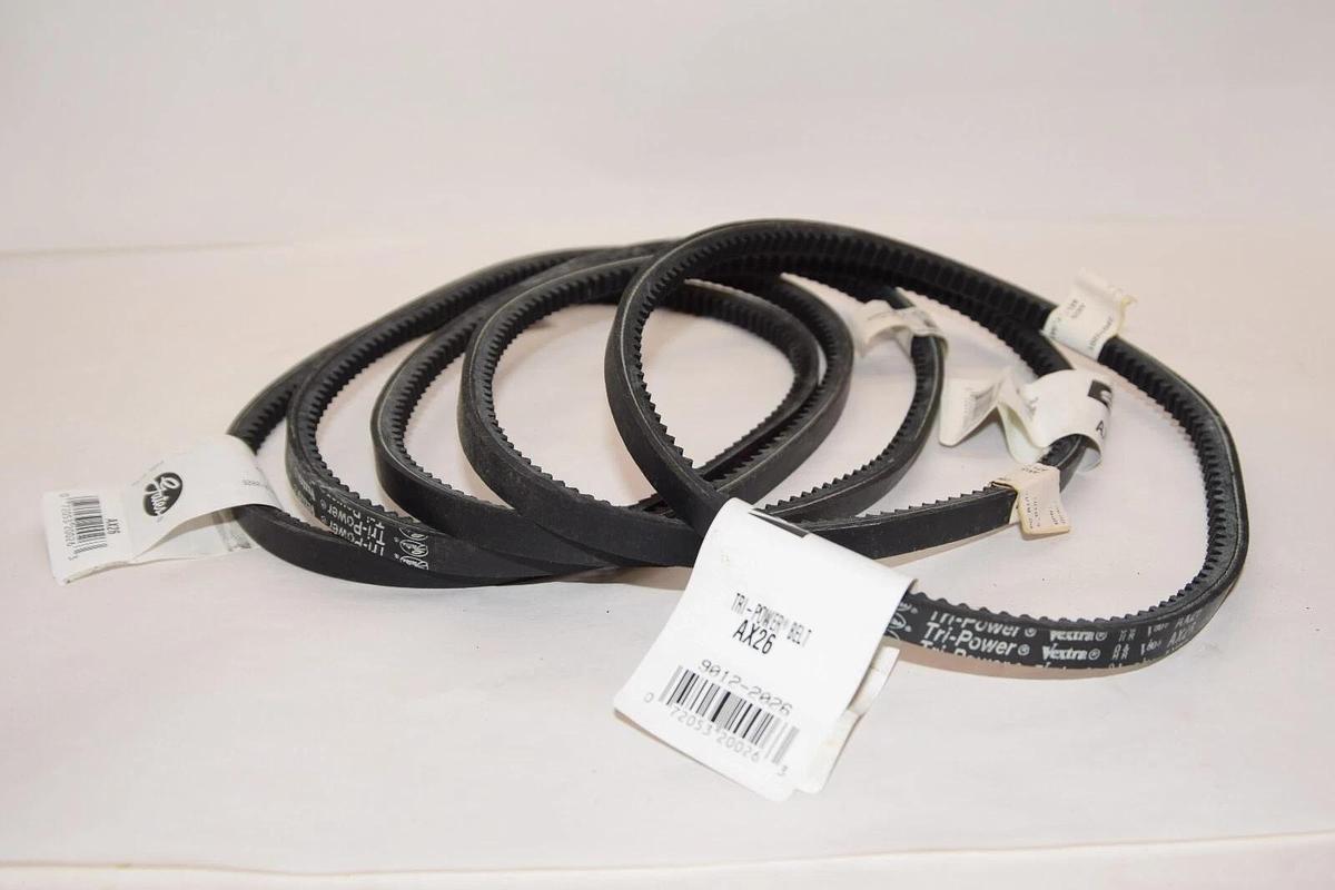 (NEW - Lot of 5) GATES AX26 9012-2026 Tri-Power Cogged V-Belt