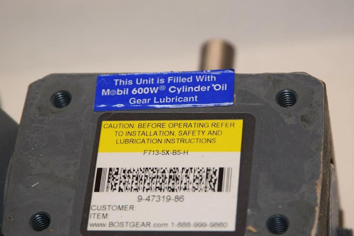 (NEW) BOSTON GEAR F7135XB5H Ratio 5:1 1.25Hp 202 Torque Rt Angle Speed Reducer