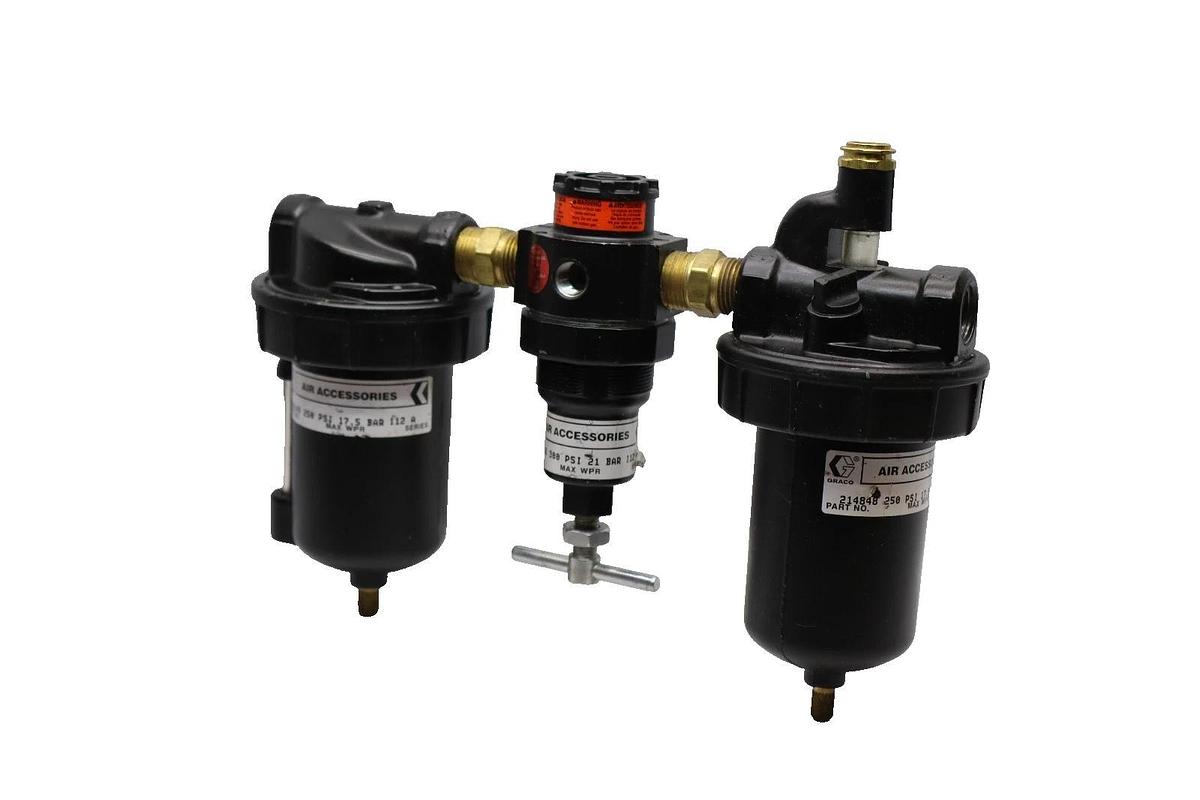 Graco 106149 , 104266 , 214848 Air Filter Dryer Regulator Oiler Combo Unit (New)