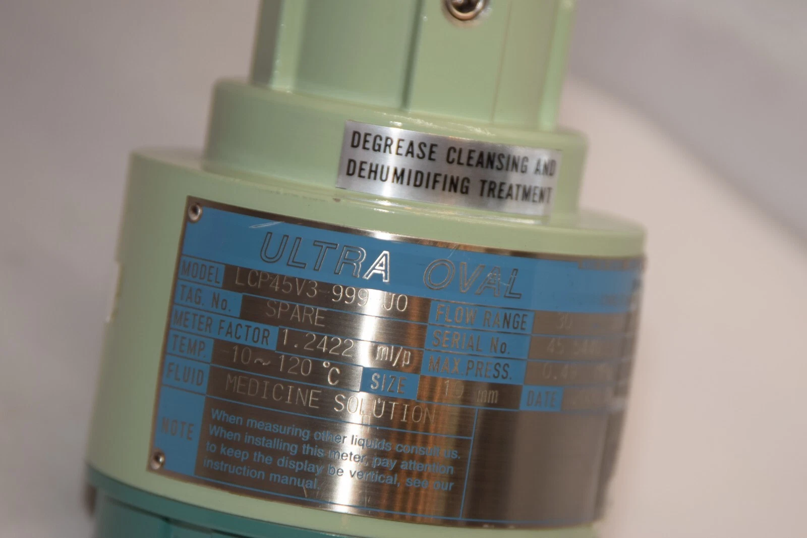 (NEW) ULTRA OVAL LCP45V3-999-J0 10mm 0.49MPa Stainless S/S Flow Meter