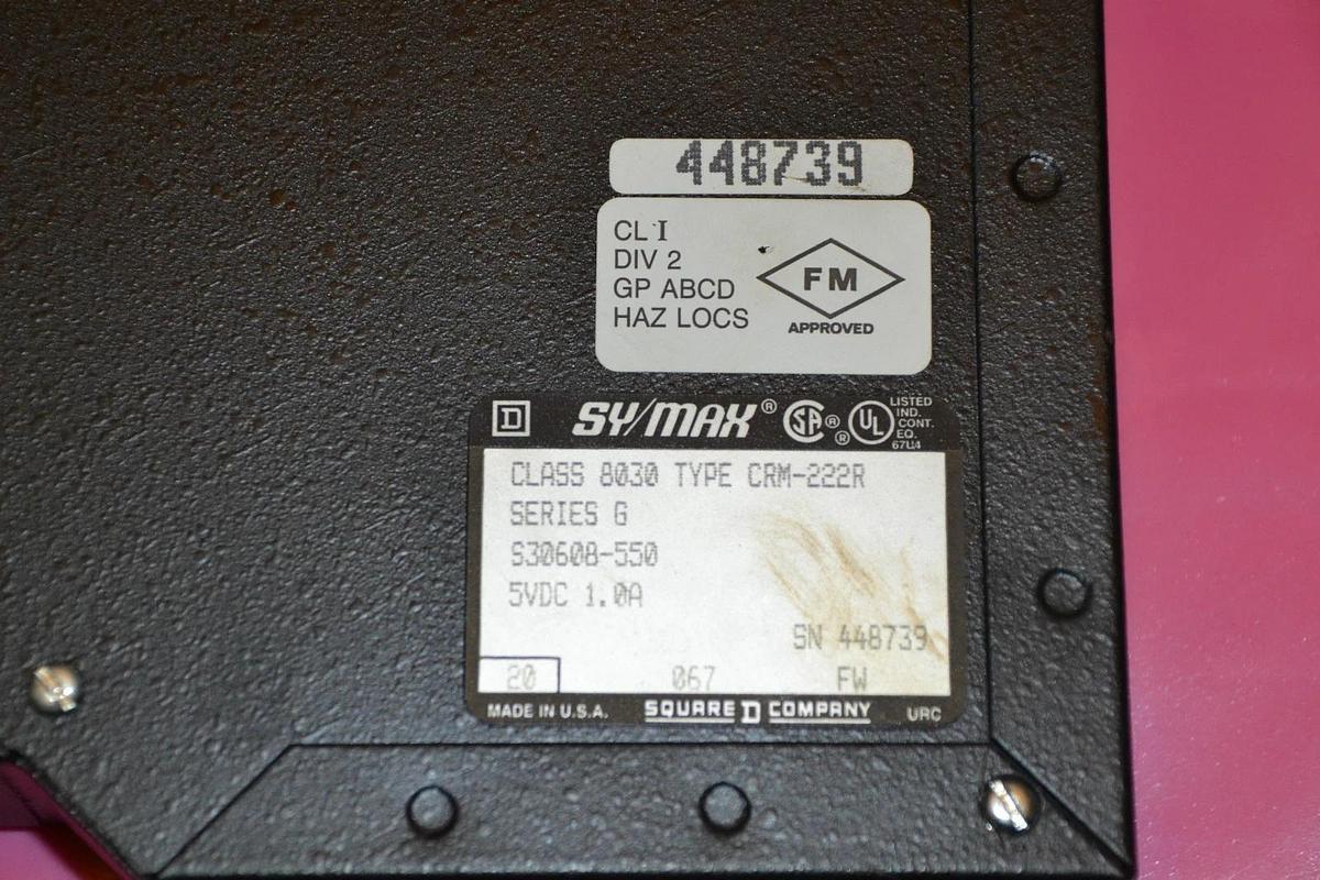 Used SQUARE D SYMAX REMOTE INTERFACE 8030 CRM-222R CRM222R CRM-222 8030CRM222R SER. G