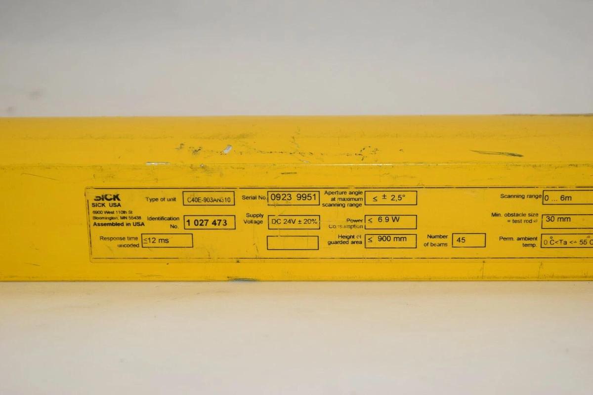 Used SICK Safety Light Curtain C40E-0903AN310 C4000 Range 0-6m C40E0903AN310