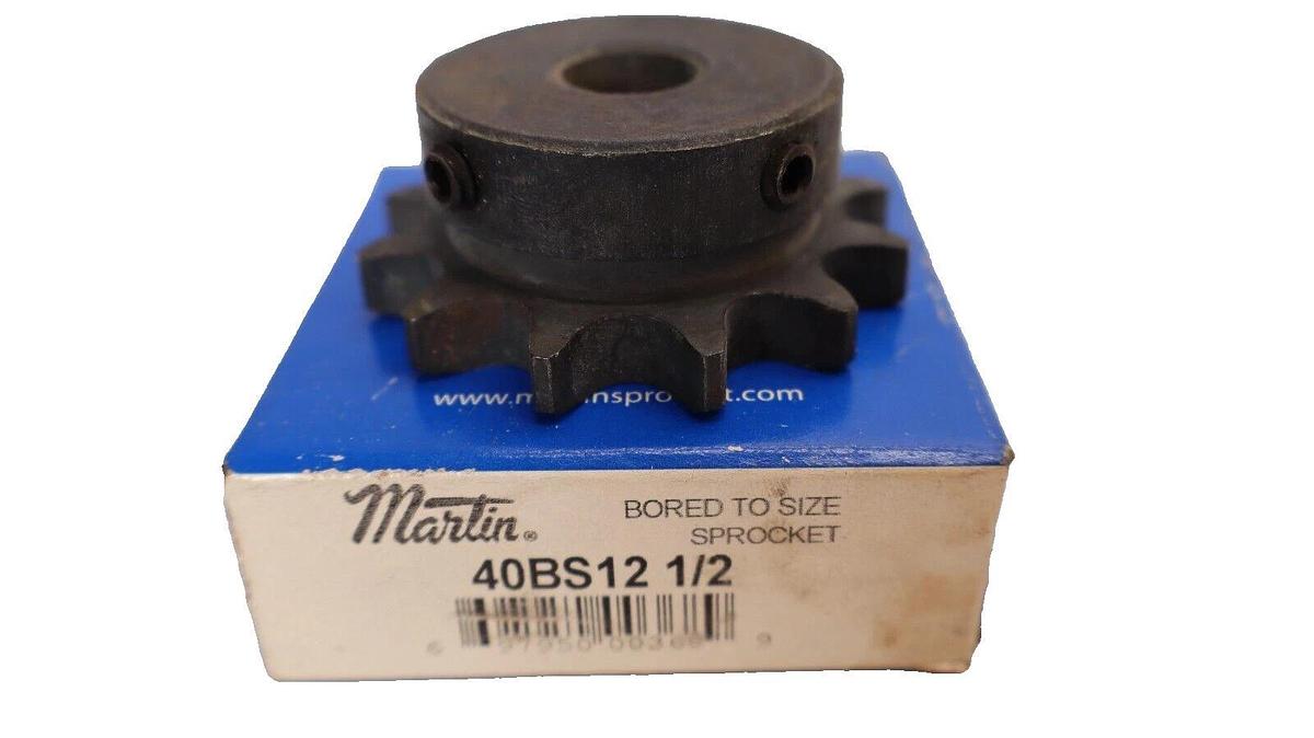 (NEW) MARTIN 40BS12 1/2" Bore Sprocket