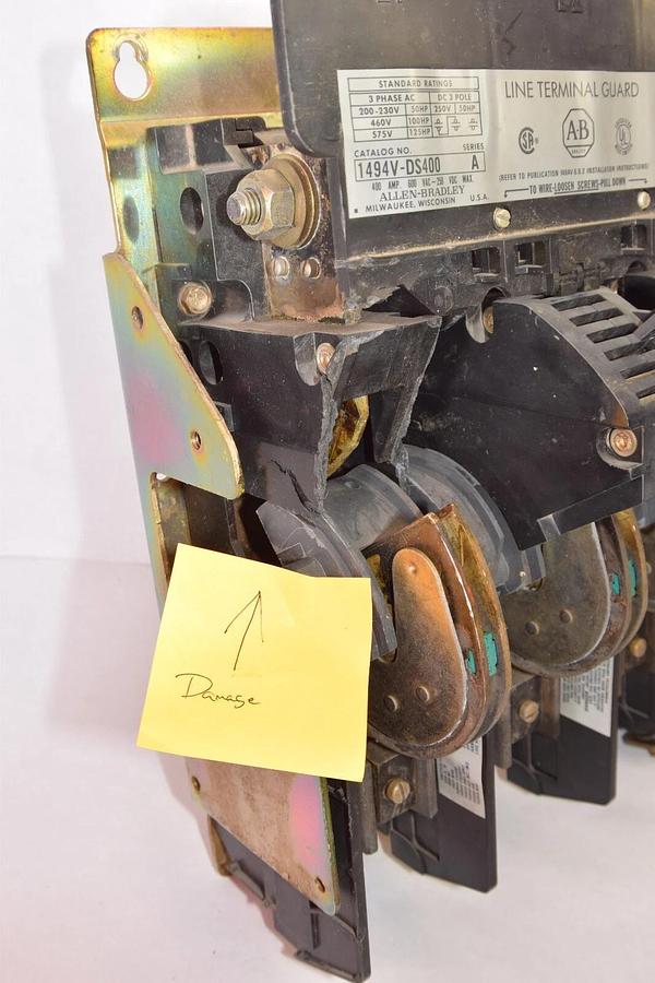 Used ALLEN BRADLEY 1494V-DS400 Series A 400A 600V Disconnect Switch *As-is*