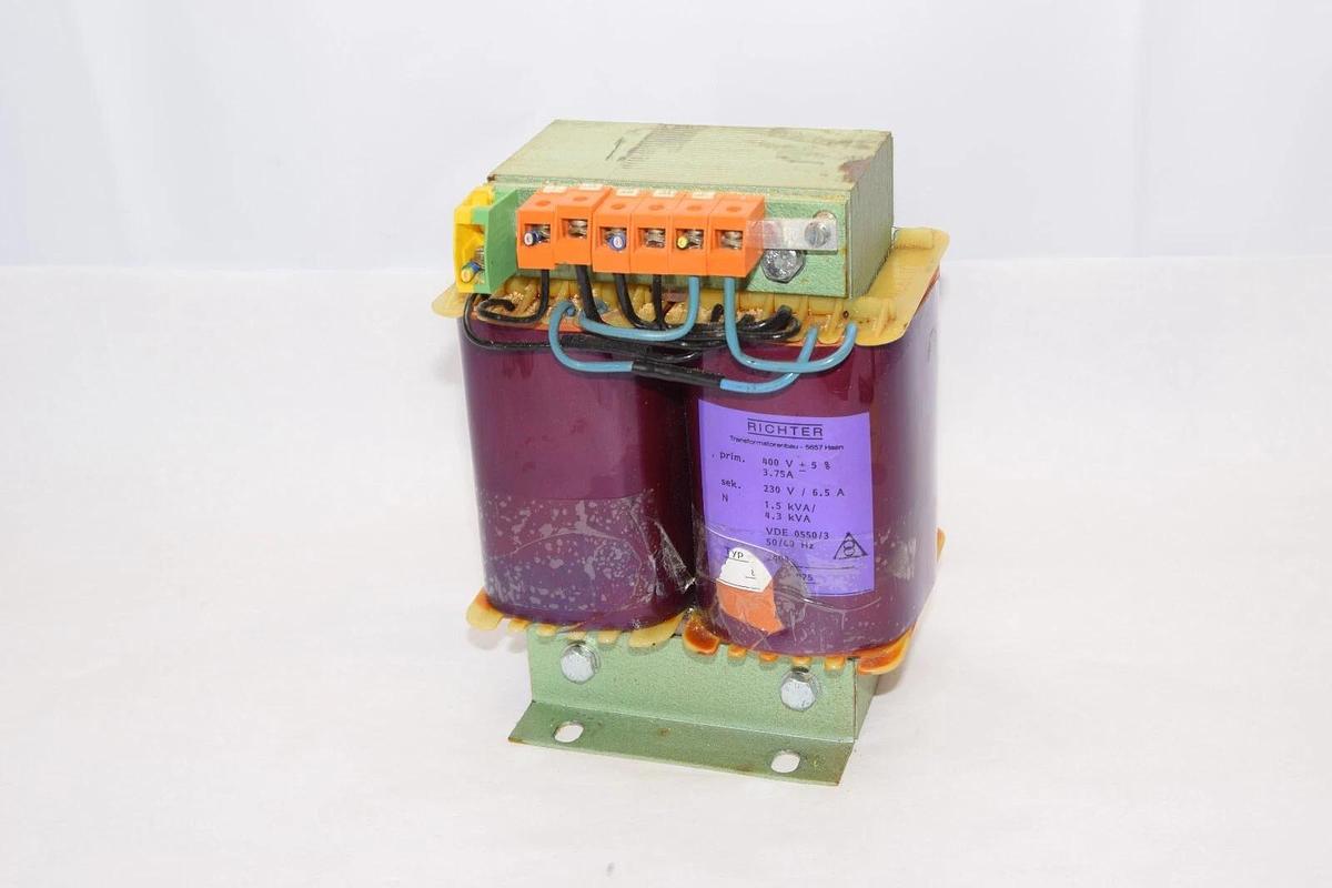 Used RICHTER 2404 887 130-025 400V/3.75A 230V/6.5A Transformer