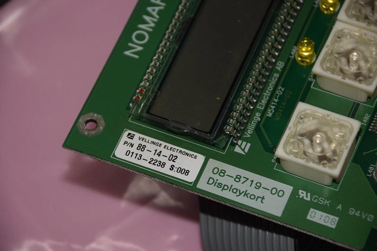 Used VELLINGE ELECTRONICS CIRCUIT BOARD 88-14-02 0113-2238, 08-8719-00