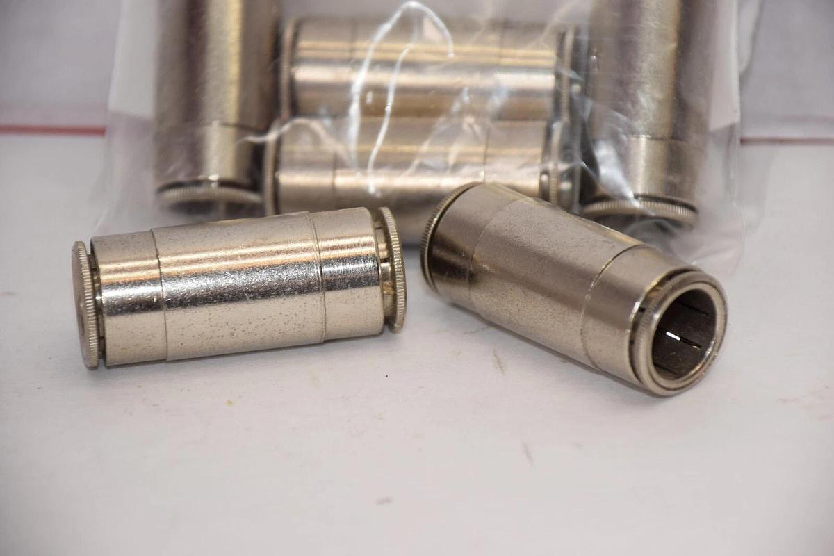 (NEW - Lot of 6) Stainless Push-to-Connect 1/2" Straight Fitting