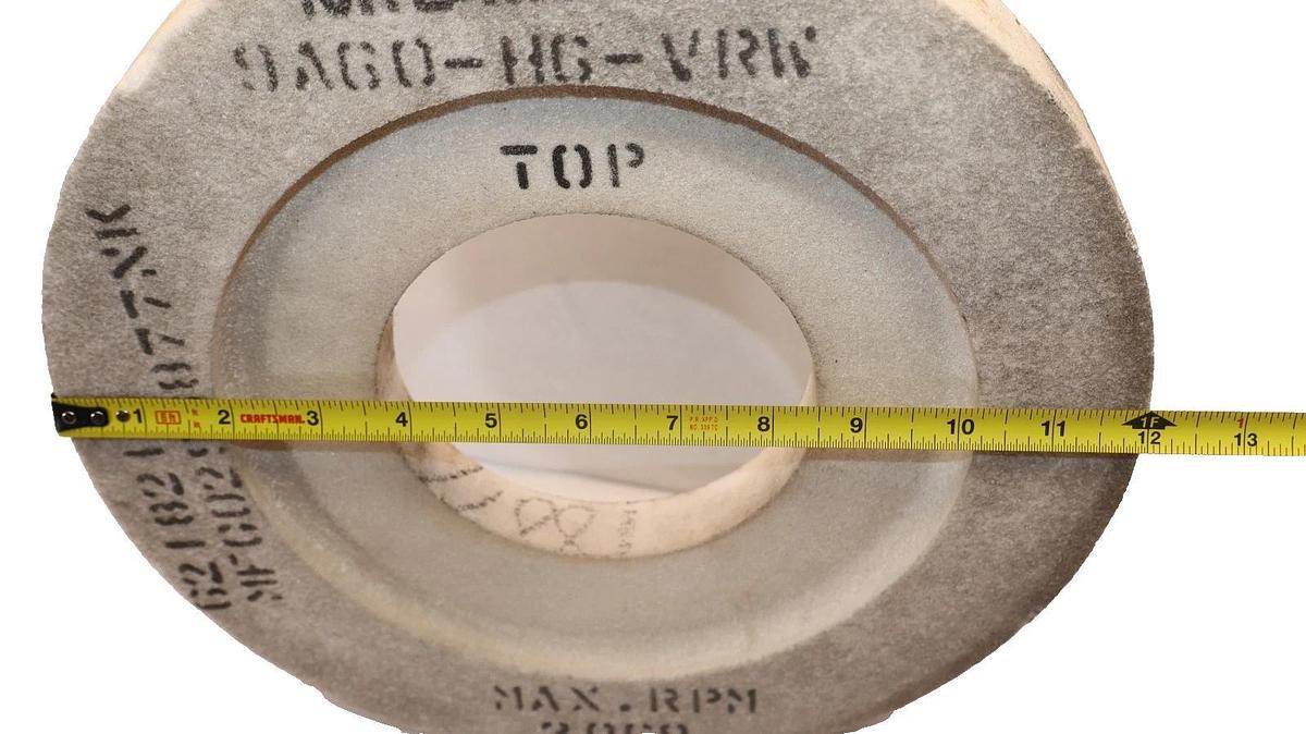 (NEW) MILACRON 9A60-H6-VRW 12" x 1.5" 2069rpm Surface Grinding Wheel