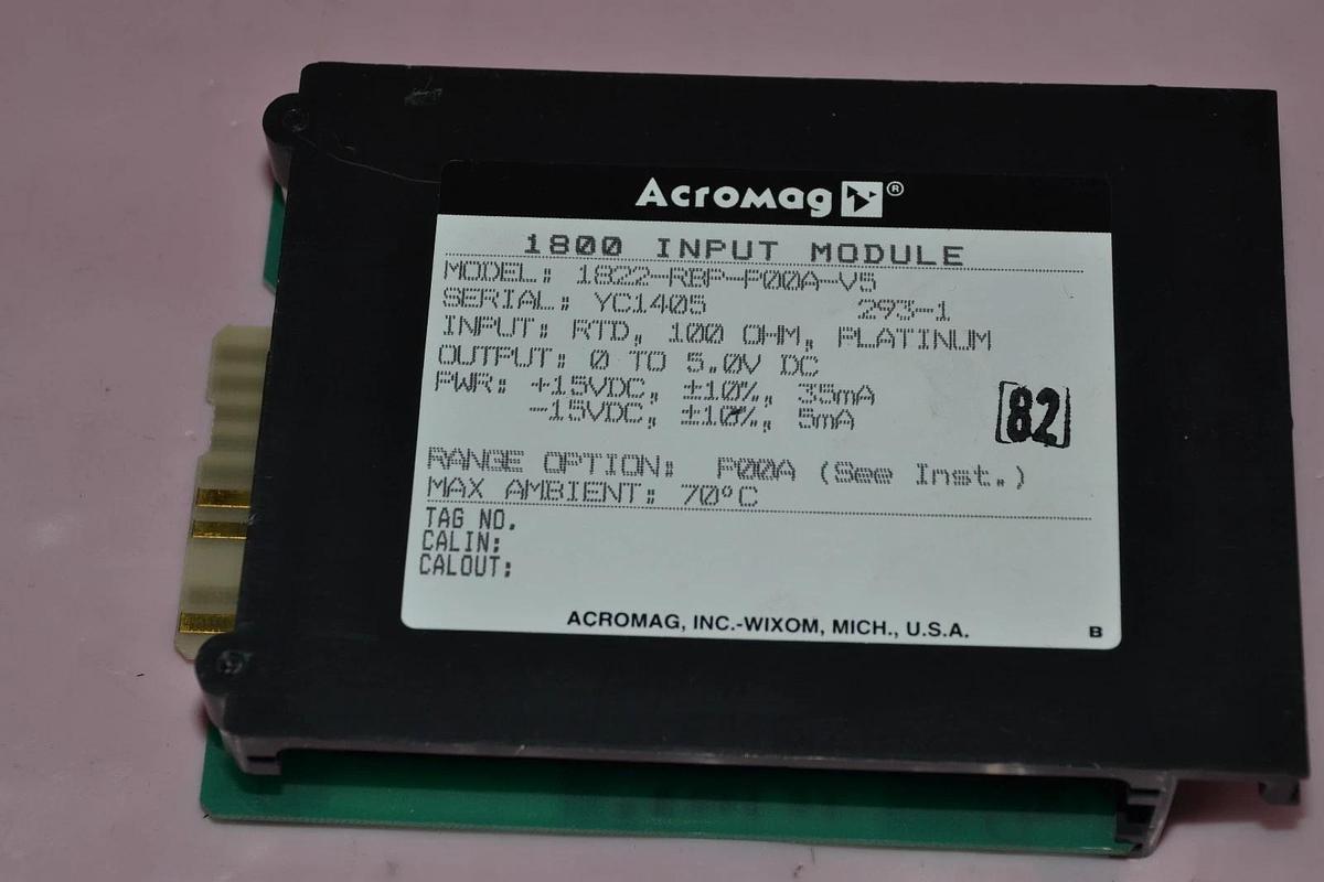 Used ACROMAG 1800 SERIES 1822-RBP-P00A-V5 1822RBPP00AV5 INPUT MODULE