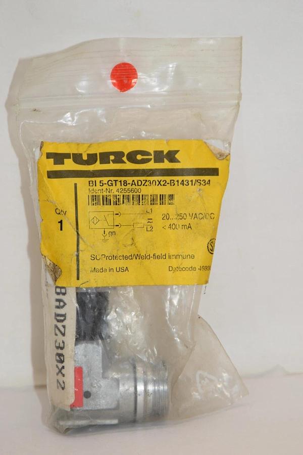 (NEW) TURCK BI 5-GT18-ADZ30X2-B1431/S34 20-250Vac/dc 400mA Proximity Sensor