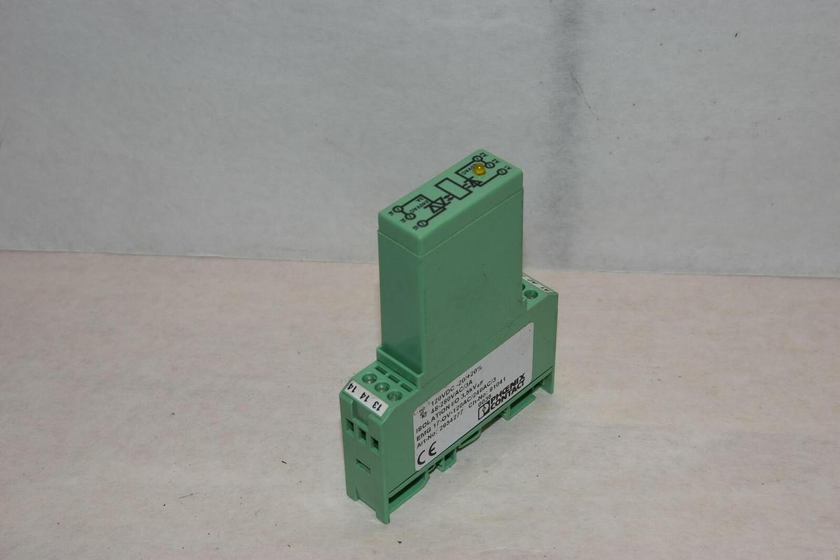 Used PHOENIX CONTACT EMG 17-OV-120AC/240AC/3 120VDC 48-280VAC ISOLATION I/O