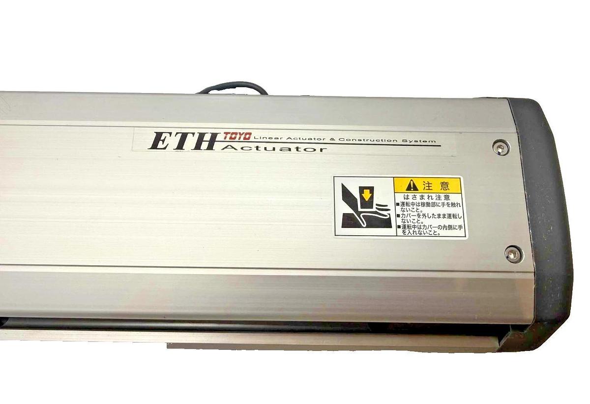 Used TOYO ETH Linear Actuator ETH14-L20-650-BC-T40-C4 ETH14 w/ Servo Motor 110v