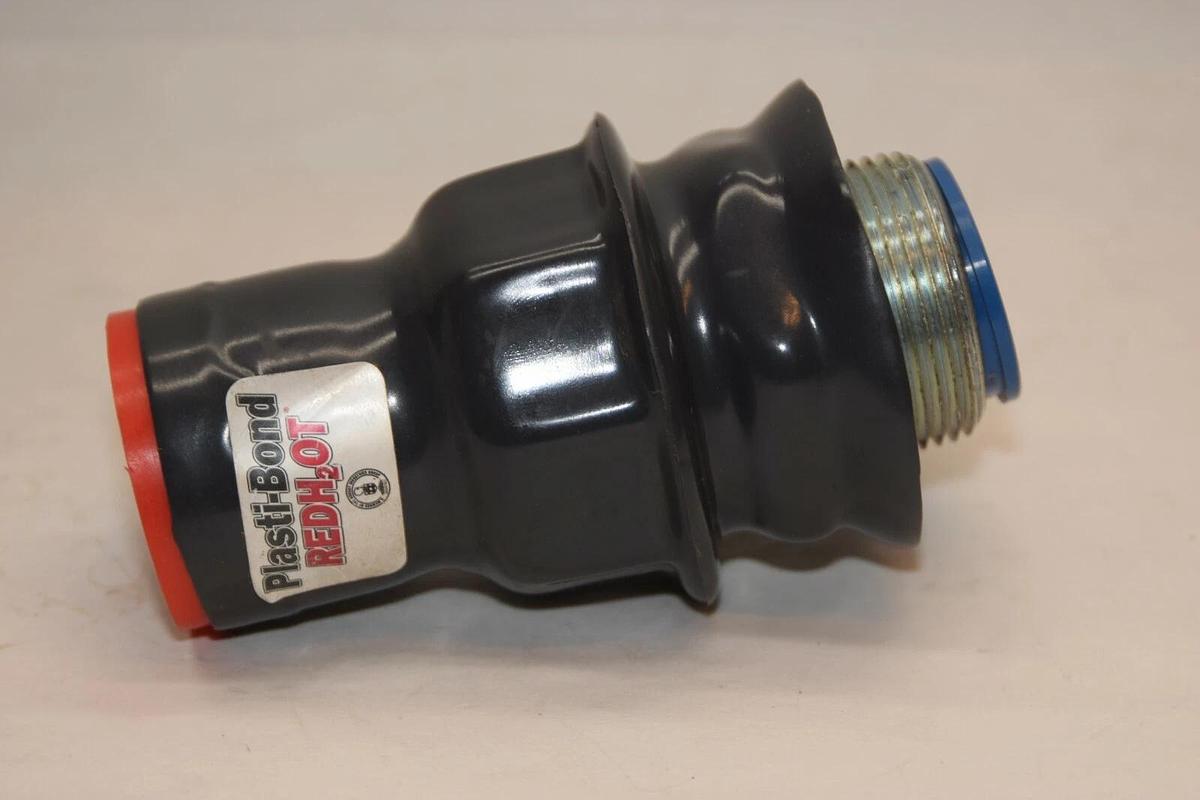 (NEW) PLASTI-BOND Red H2OT 1-1/4" Coated, Liquid Tight, Hub Fitting