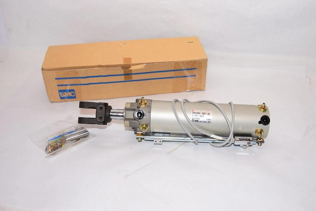 (NEW) SMC CKG1A50-150Y-A54-571-X674 1.0MPa Pneumatic Cylinder Clamp
