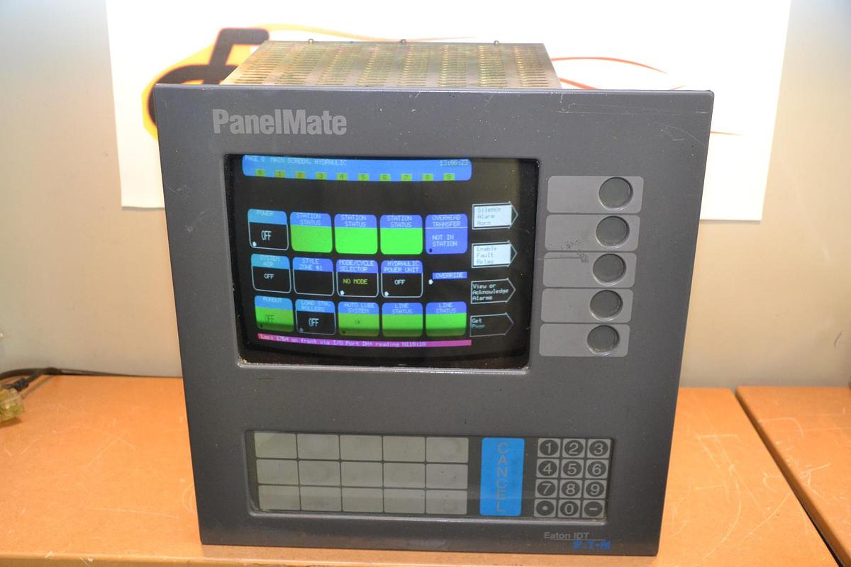 Used Eaton IDT PanelMate CRT Module 91-00992-02 w/ Controller 92-00607-02 110/230v