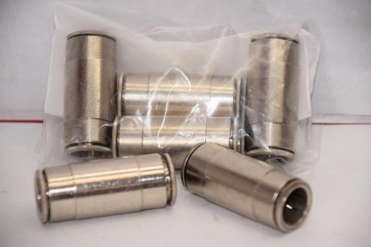 (NEW - Lot of 6) Stainless Push-to-Connect 1/2" Straight Fitting