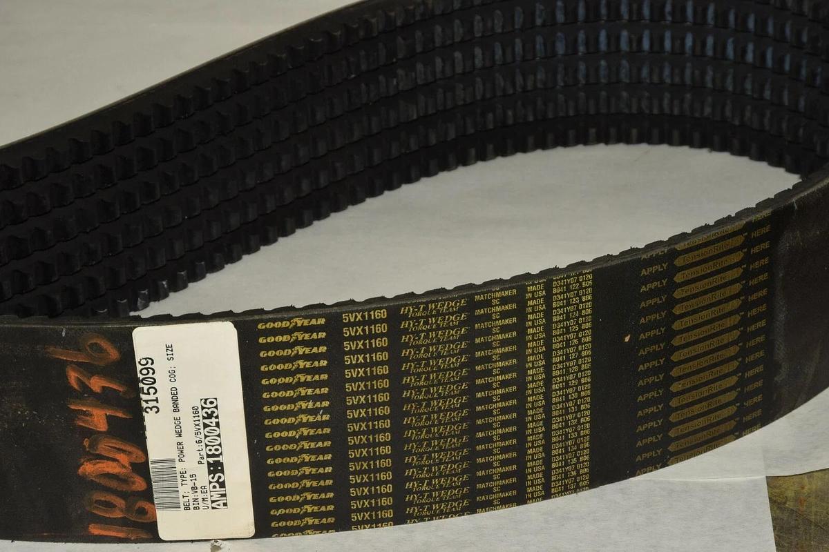 (NEW) GOODYEAR 5VX1160/6 6/5VX1160 6-5VX1160 6 Banded HY-T Cogged V-Belt