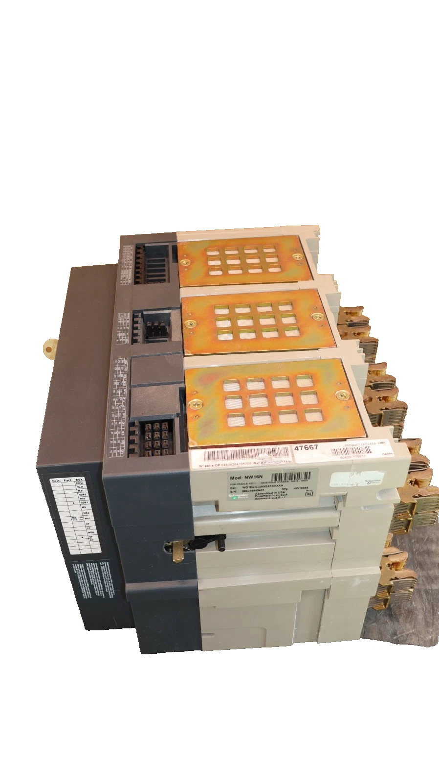 Refurbished Square D Breaker Masterpact NW16N 1600A Micrologic 5.0 WG1EER33A9SXFXXXXA 1600 A