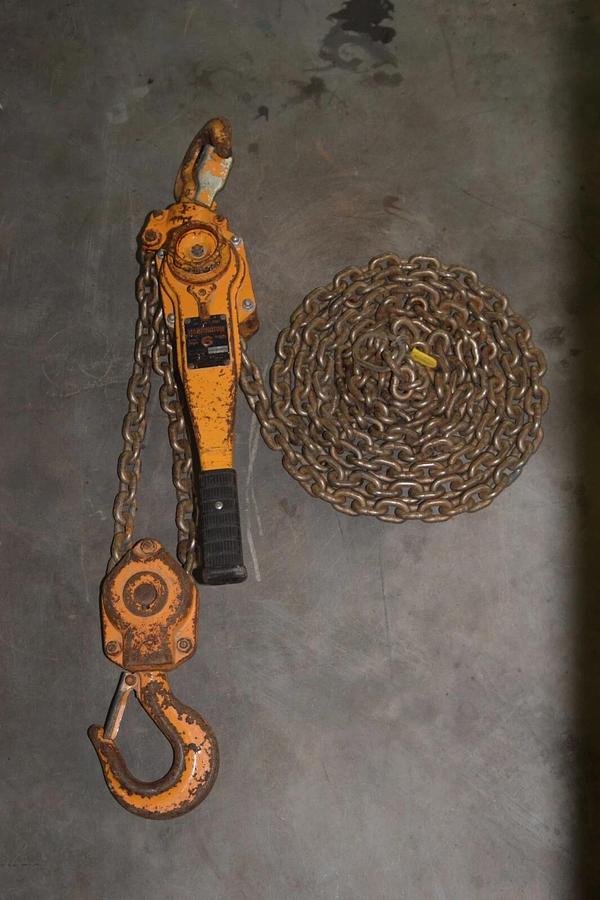 Used Harrington 6 Ton Lever Chain Hoist Come Along LB060 w/ 20ft chain 6Ton 12,000lb