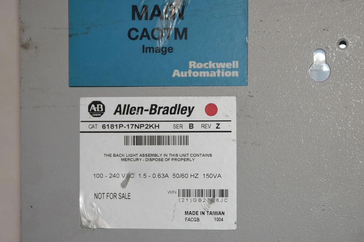 Used ALLEN BRADLEY 6181P-17NP2KH  6181P17NP2KH  VersaView 1700P Operator Interface
