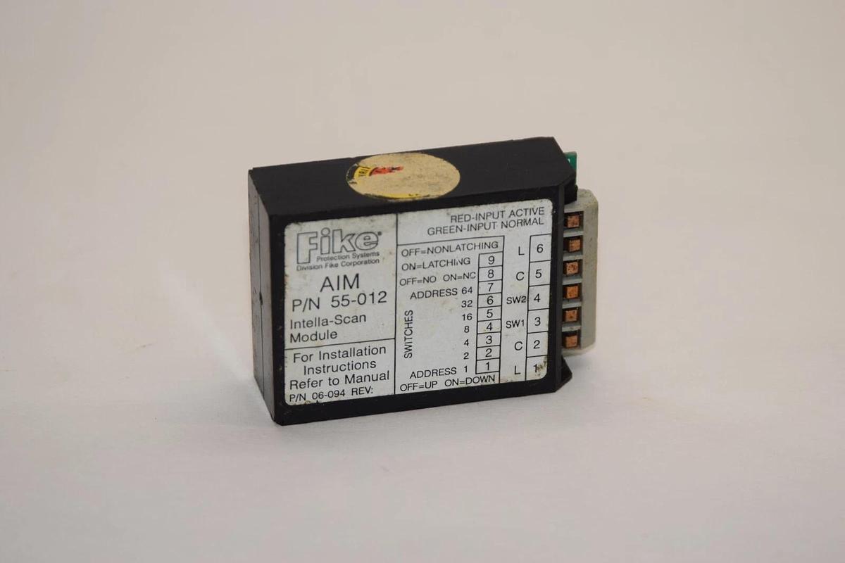 Used FIKE 55-012 Red & Green LED Addressable Input Module Intella-Scan Module
