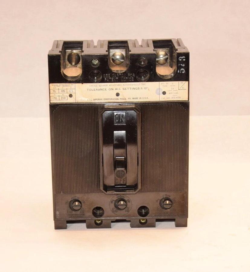 Used ITE EF3-A025 EF3A025 2737-52-1  3 pole 600V 25a 25 A Amp Circuit Breaker