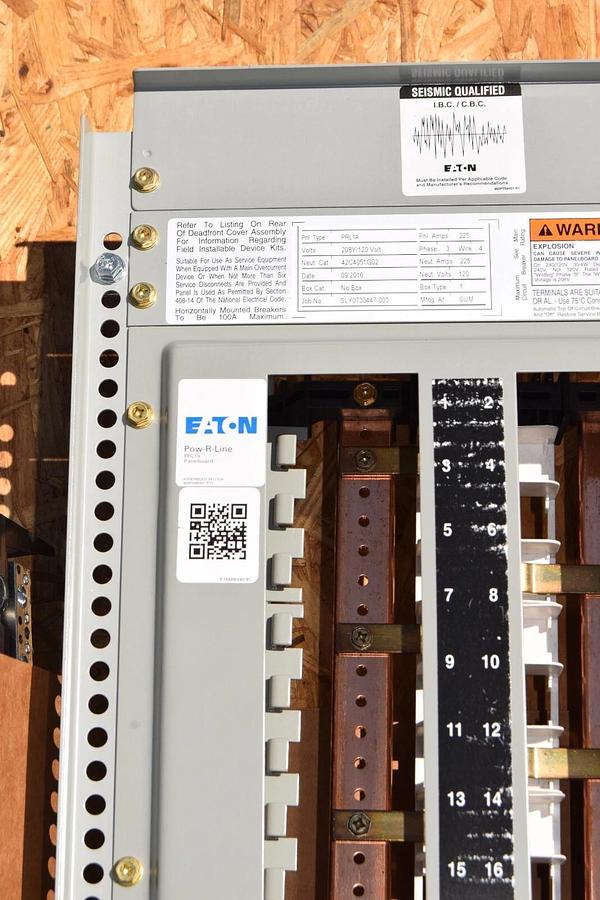 EATON PRL1a Pow-R-Line 1A Panelboard Interior 225a 225 Amp 3ph 4w 208y/120v NEW