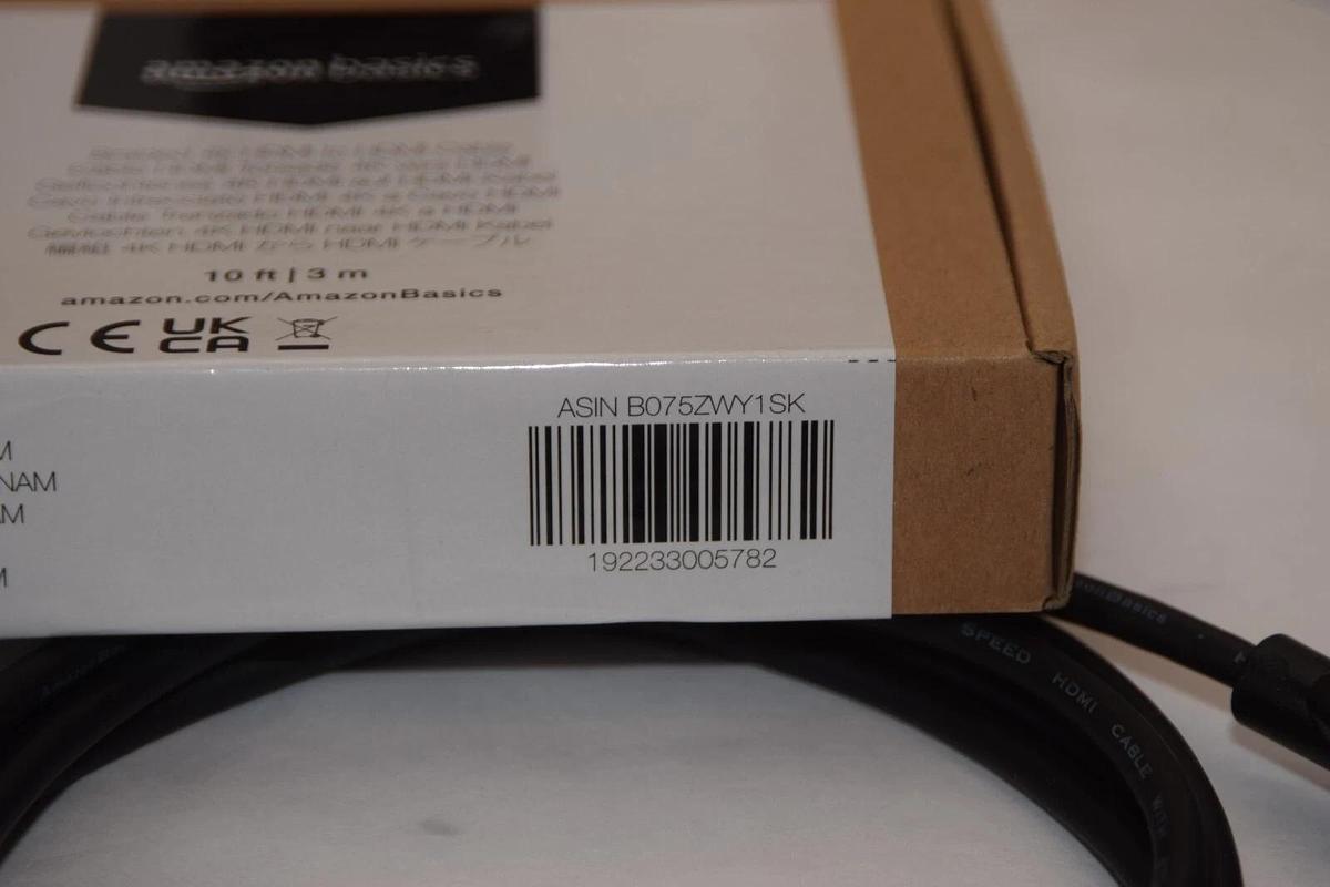 (NEW - Lot of 7) AMAZON BASICS 10' Braided 4K HDMI to HDMI Cable