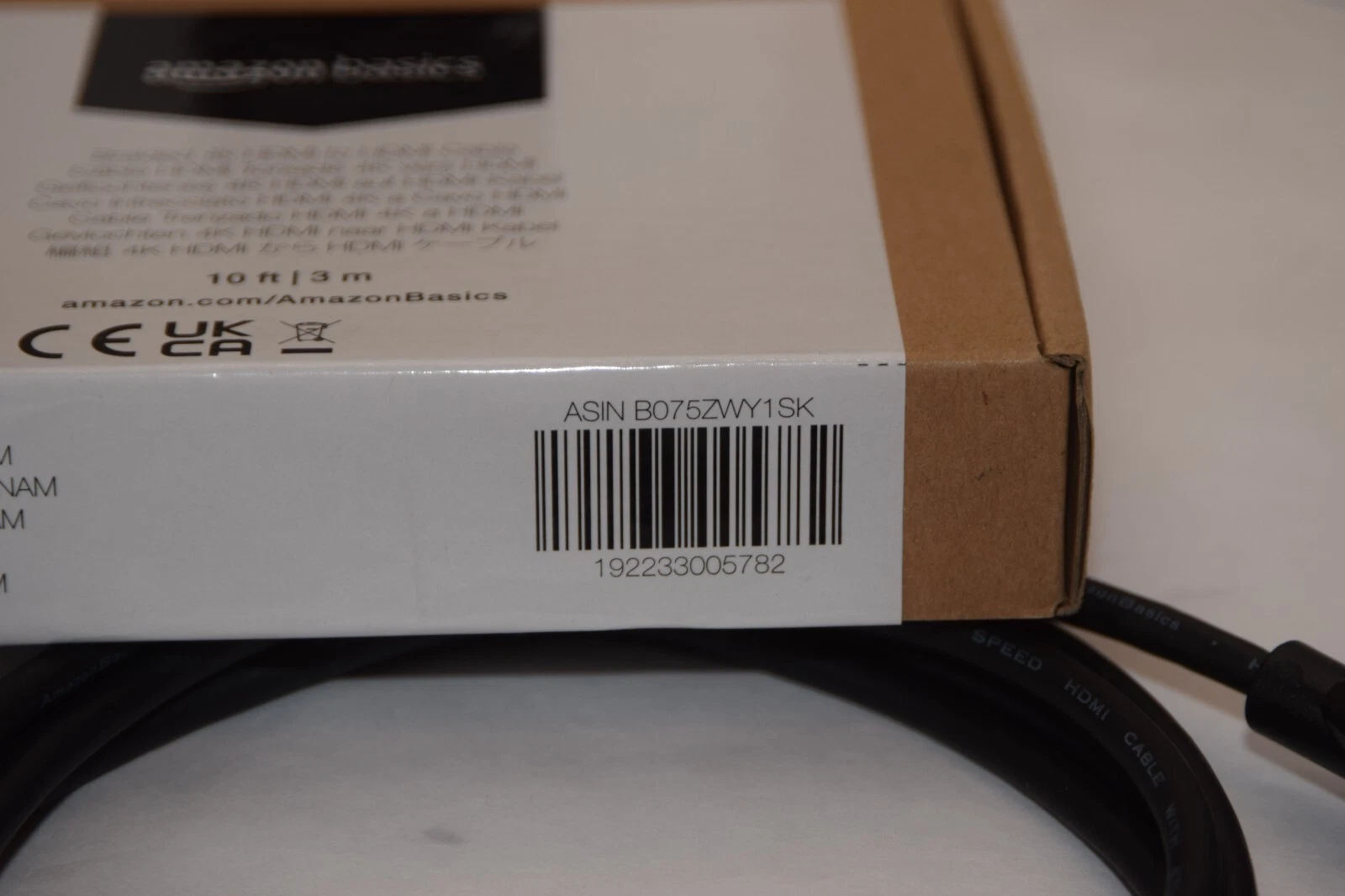 (NEW - Lot of 7) AMAZON BASICS 10' Braided 4K HDMI to HDMI Cable