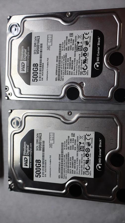 Used (Lot of 10) HDD Hard Drive Big Large Lot - 8 SATA and 2 MOLEX 500gb 160gb 80gb