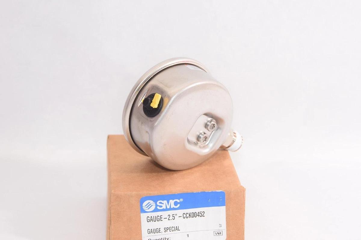 (NEW) SMC GAUGE-2.5"-CCK00452 CCK00452 2.5" Face -30 to 0 mm HG Special Gauge