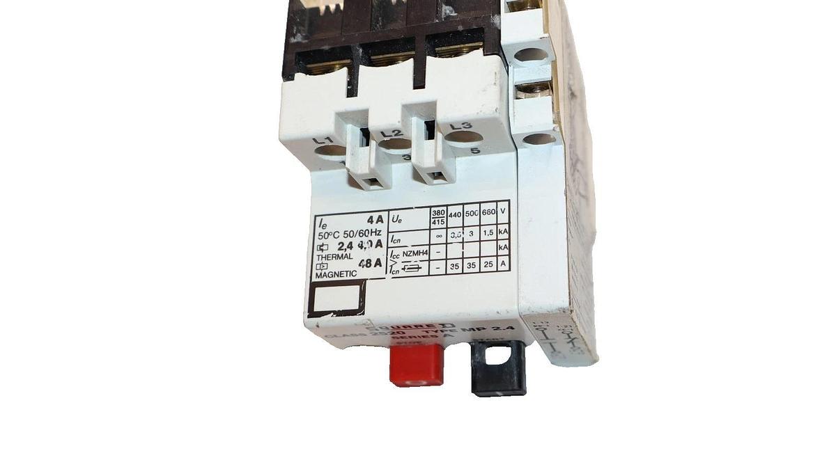 Used Square D Manual Starter 2520-MP 2.4 Series A 4A 660V 3P  (Lot of 4)