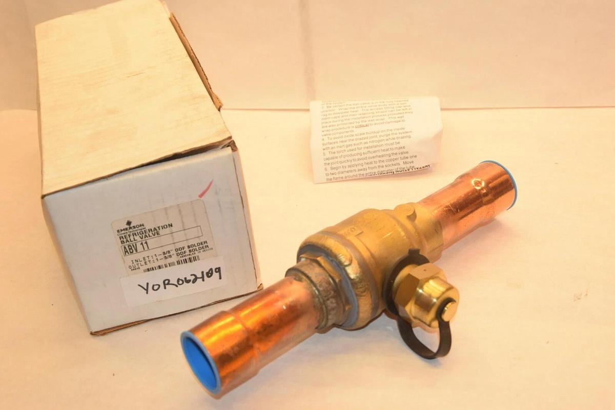 (New) ALCO COPELAND EMERSON ABV11 Refrigeration Ball Valve ABV 11 1-3/8"