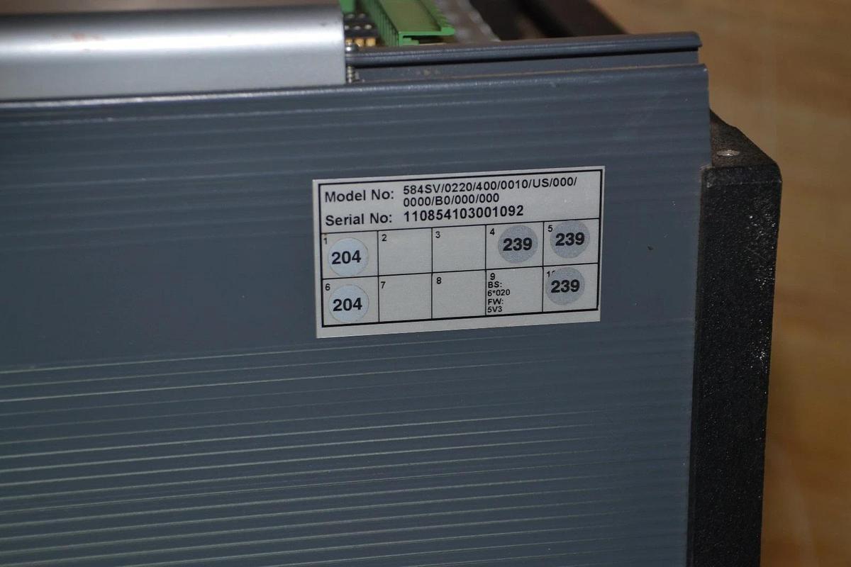 Used EUROTHERM DRIVES 584 SV 584SV/0220/400/0010/US/000/0000/B0/000/000  380-460