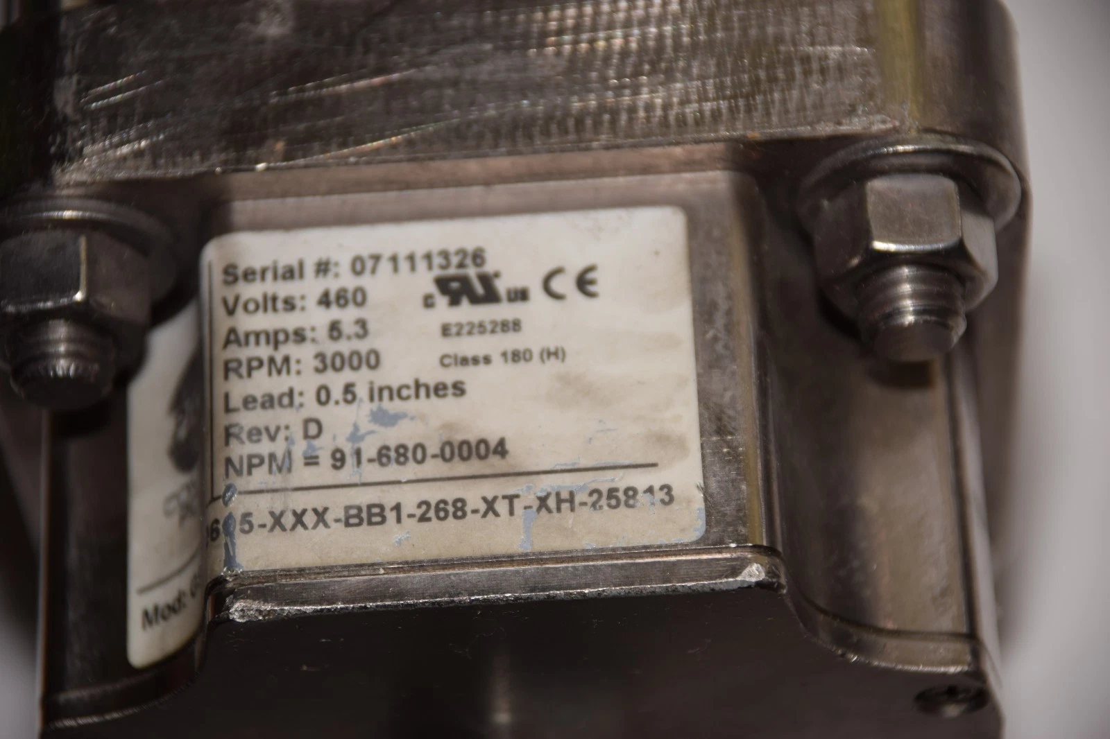 Refurbished PICO GSX40-0605-XXX-BB1-268-XT-XH-25813 Servo Actuator 460V 3000 RPM