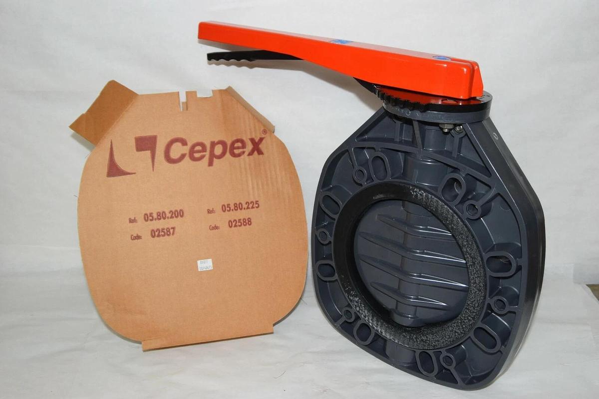 (NEW) CEPEX Hayward 02587 CPX02587 05.80.225 8" Butterfly Valve Lever Operated