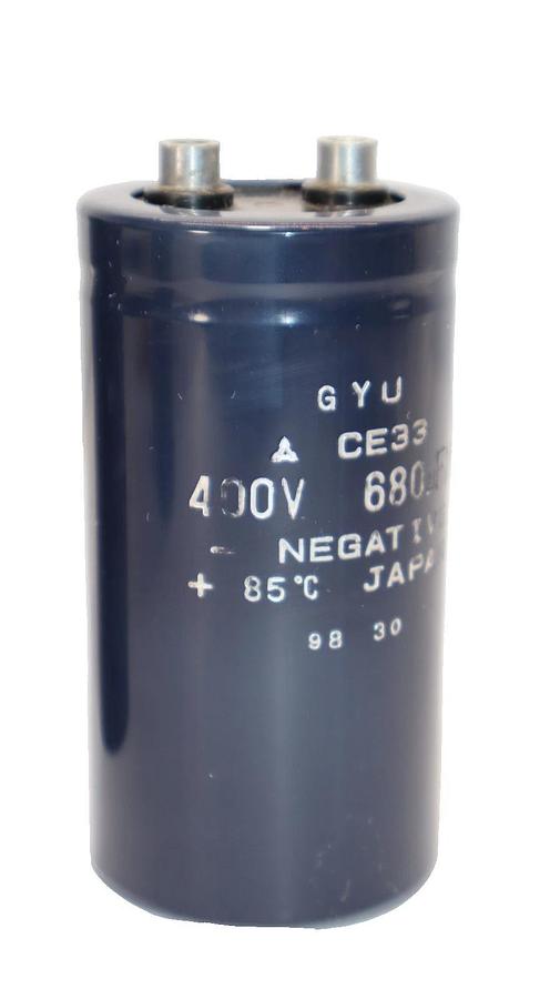 Used Gyu CE33 400V 680uF Capacitor (Lot of 2)