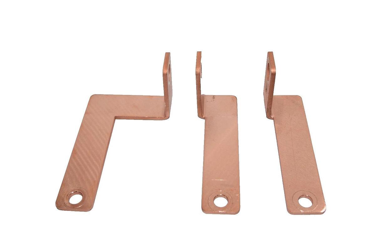 Used Buss Bar 5" x 2" x 5/32" Copper (Lot of 3)