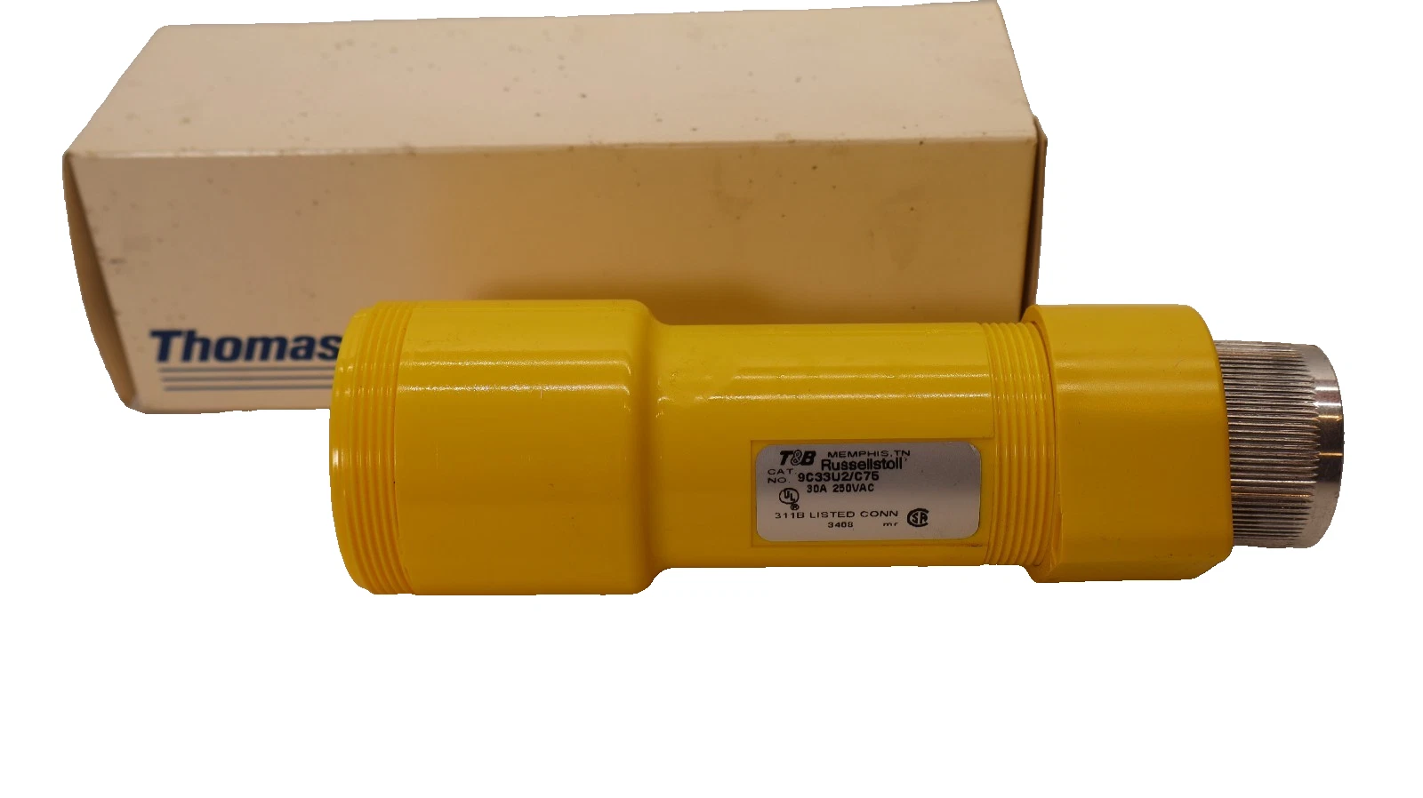 Thomas & Betts 9C33U2/C75 30A 250Vac Russellstoll Connector (New)