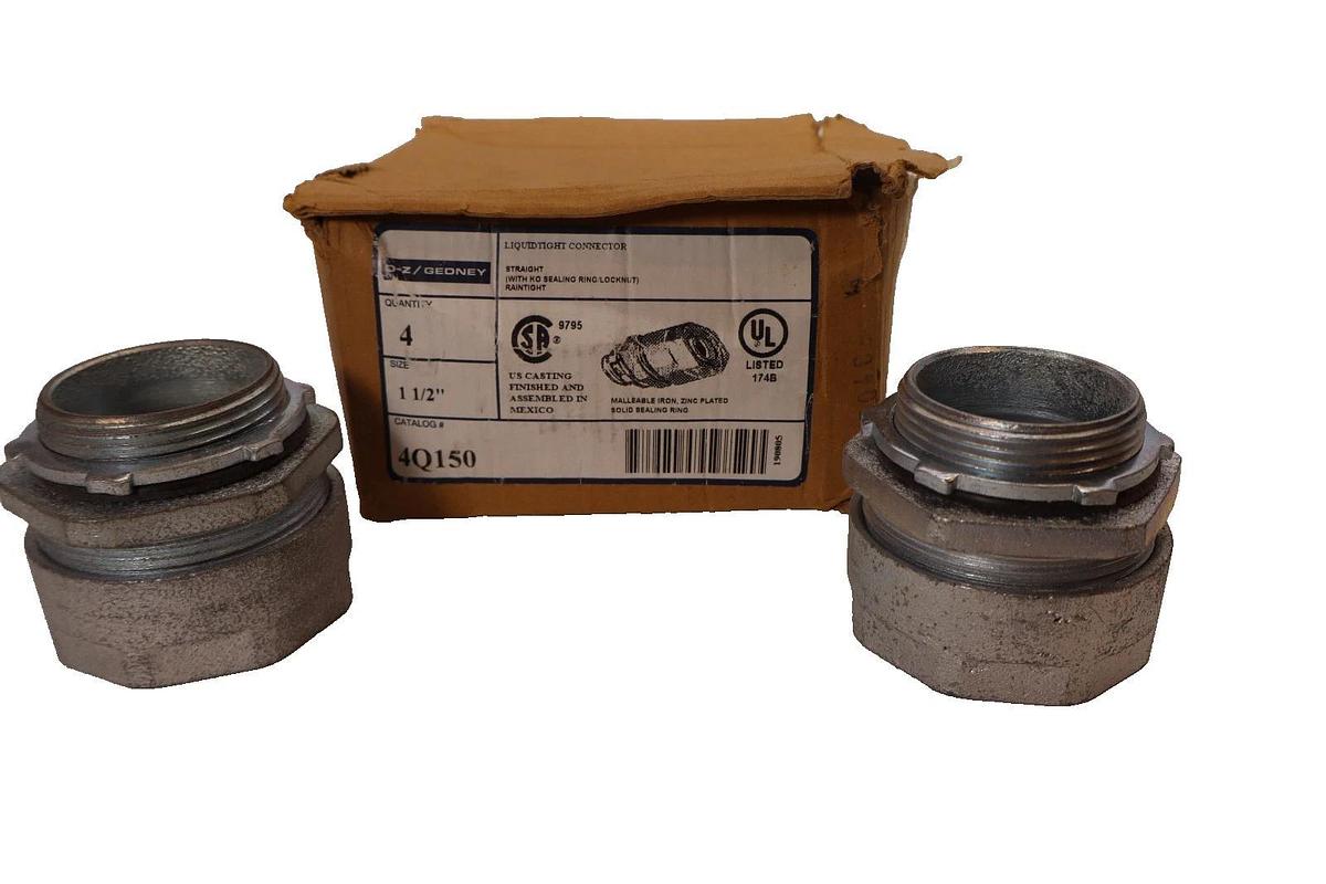 O-Z Gedney 4Q150 4Q-150 1-1/2" Liquidtight Connector (New - Box of 4)